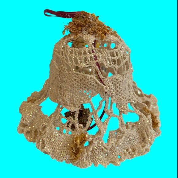 Vintage Handmade Starched Crochet Bell 2.5” Ornament From Kristi’s Gifts Texas - Picture 8 of 14
